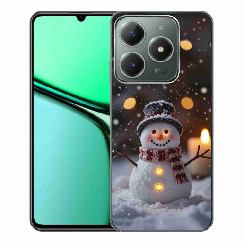 Gelový kryt mmCase na Realme C61 - veselý sněhulák