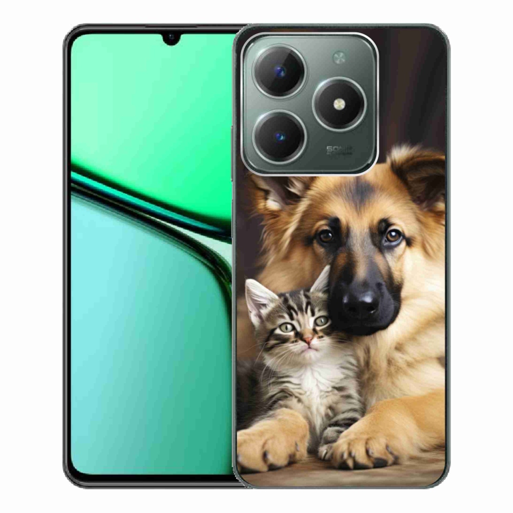 Gelový kryt mmCase na Realme C61 - zvířecí přátelství