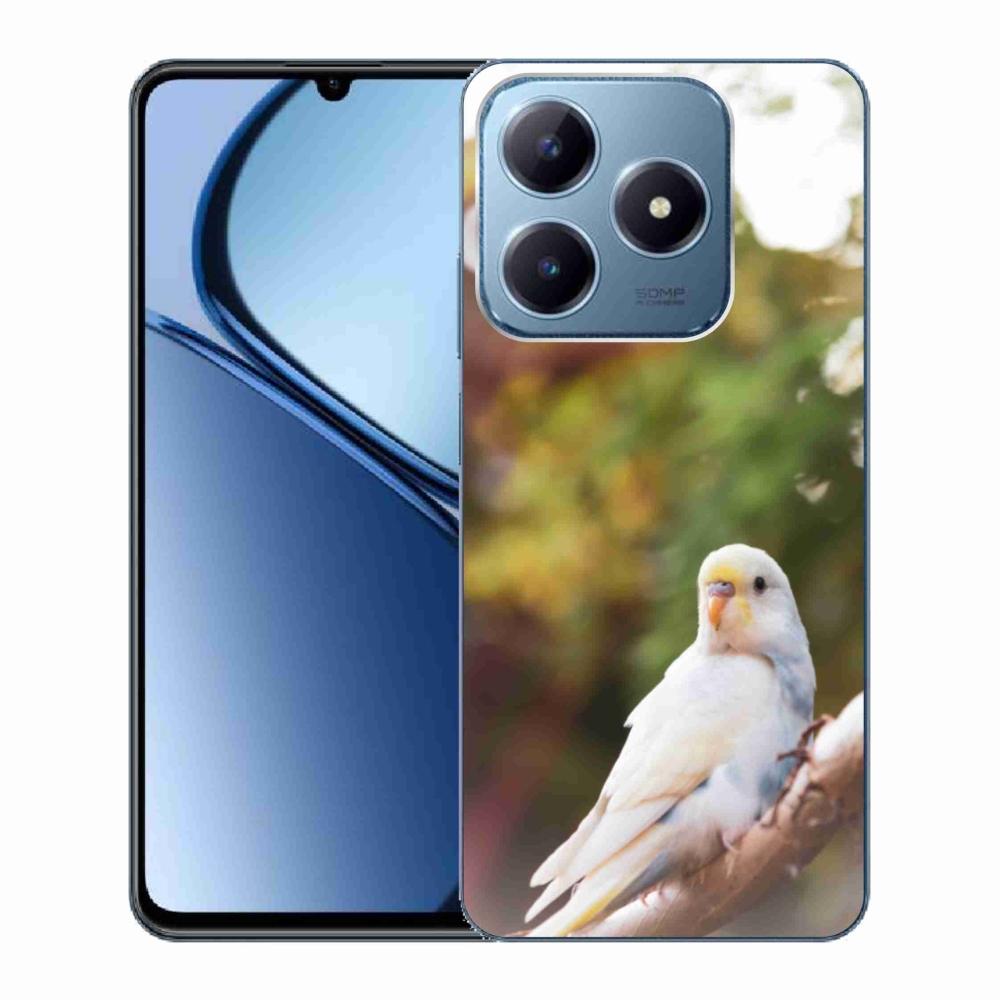 Gelový kryt mmCase na Realme C63 - andulka bílá