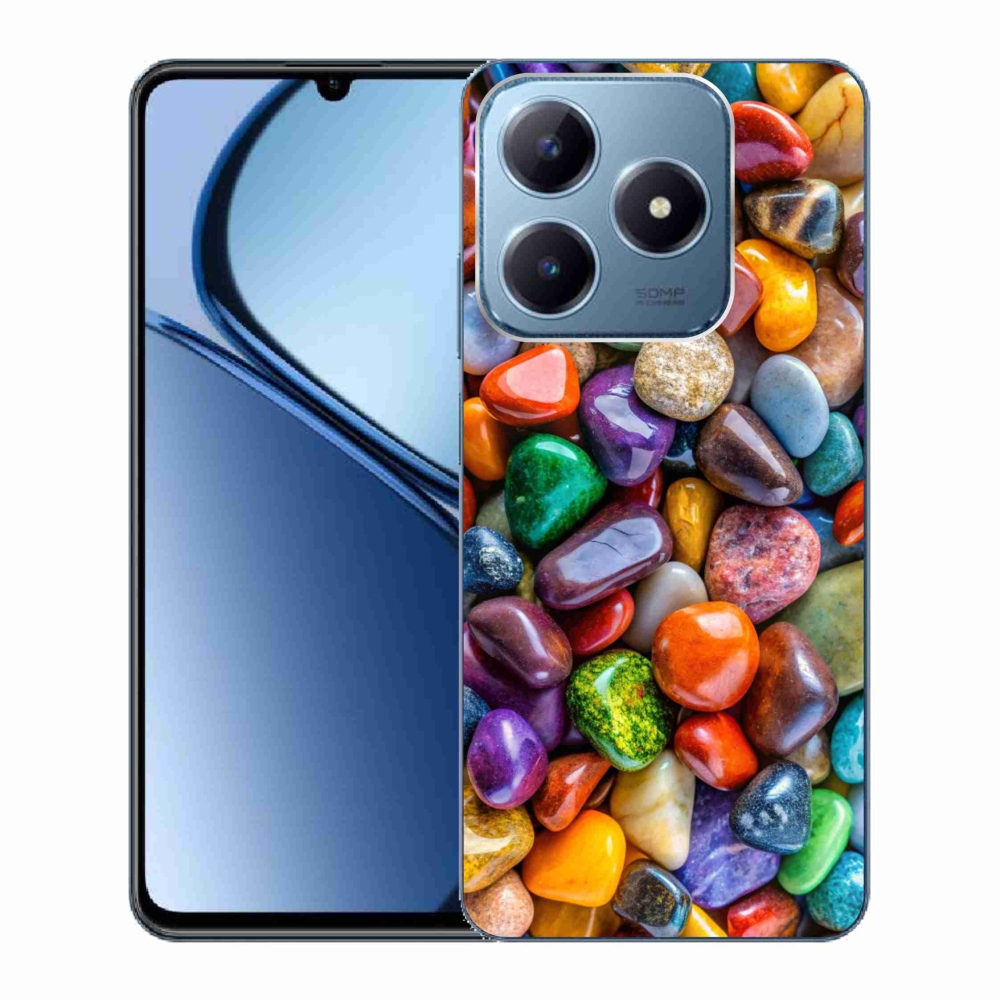 Gelový kryt mmCase na Realme C63 - barevné kamínky