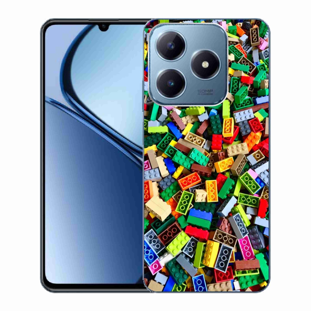 Gelový kryt mmCase na Realme C63 - barevné stavební kostky