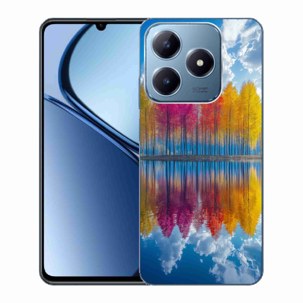 Gelový kryt mmCase na Realme C63 - barevné stromy