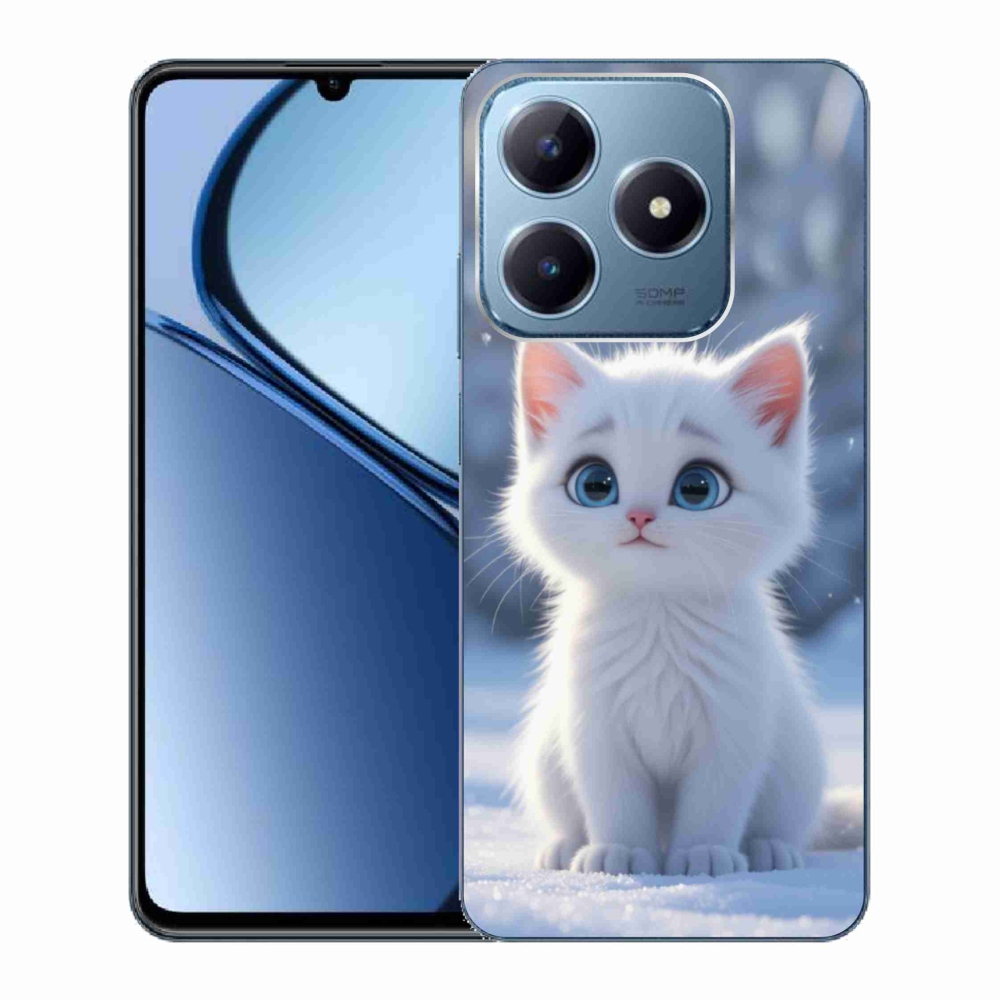 Gelový kryt mmCase na Realme C63 - bílé kotě 3