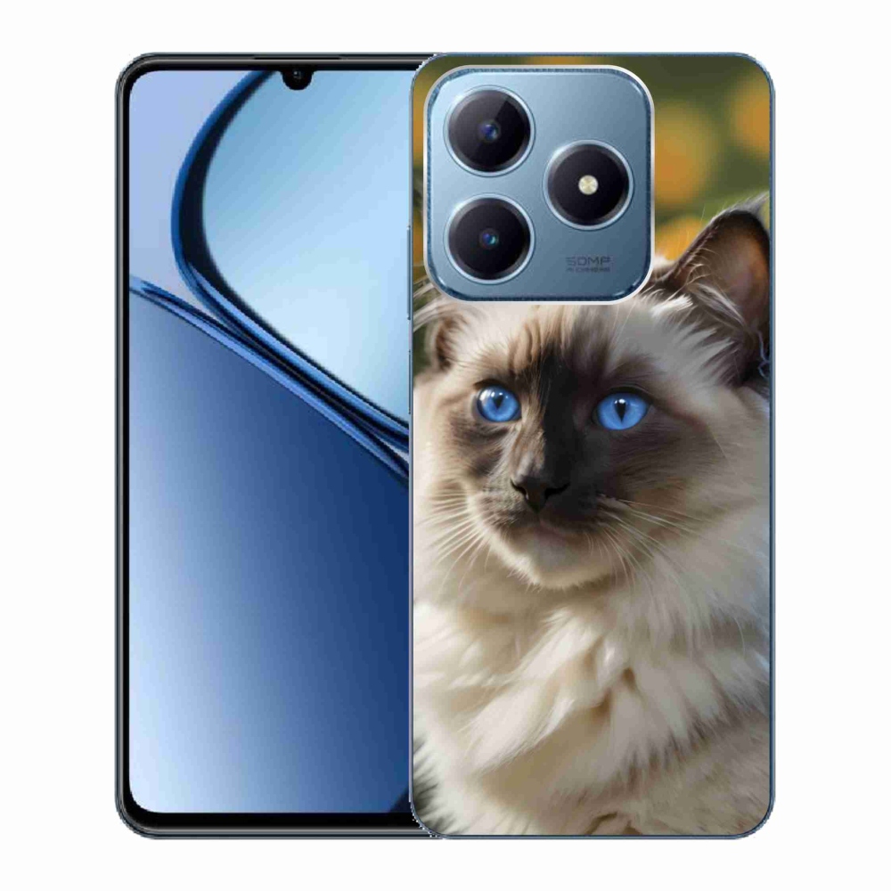 Gelový kryt mmCase na Realme C63 - bílý ragdoll