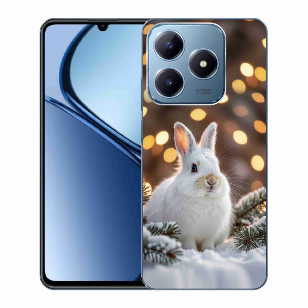Gelový kryt mmCase na Realme C63 - bílý zajíc