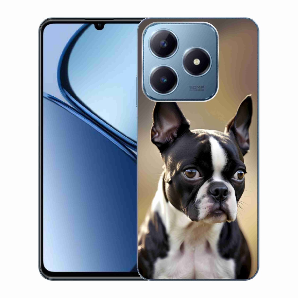 Gelový kryt mmCase na Realme C63 - bostonský teriér
