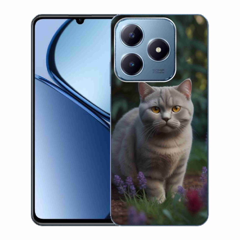 Gelový kryt mmCase na Realme C63 - britská kočka