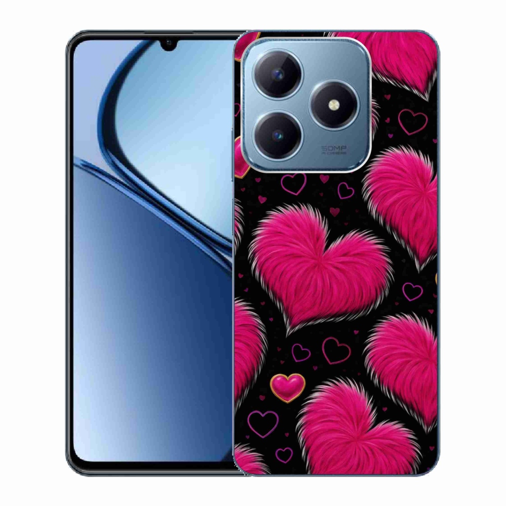 Gelový kryt mmCase na Realme C63 - hebká srdce