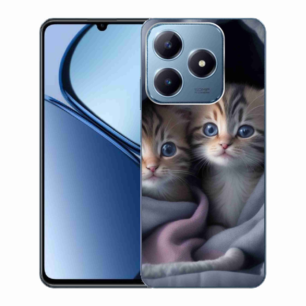 Gelový kryt mmCase na Realme C63 - kočičí duo 2
