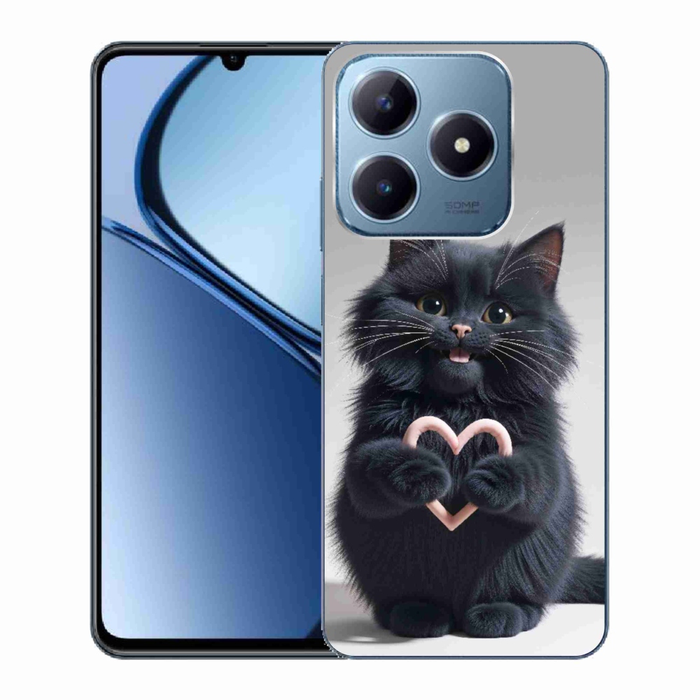 Gelový kryt mmCase na Realme C63 - kočičí láska 3