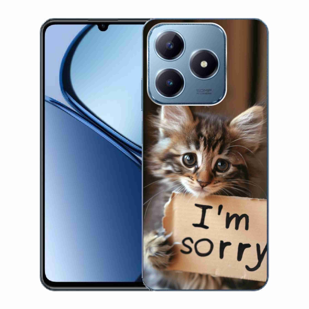 Gelový kryt mmCase na Realme C63 - kočíčí omluva