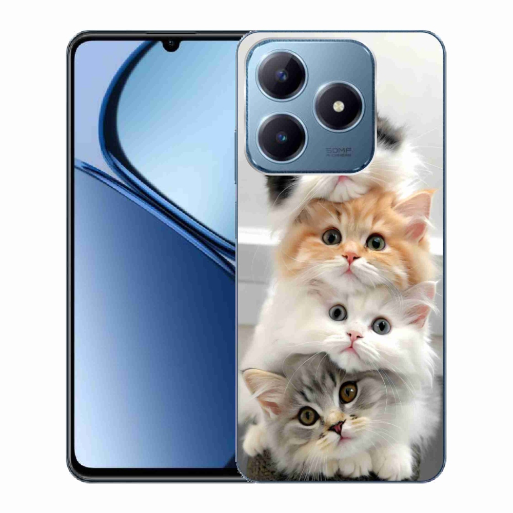 Gelový kryt mmCase na Realme C63 - kočičí parta