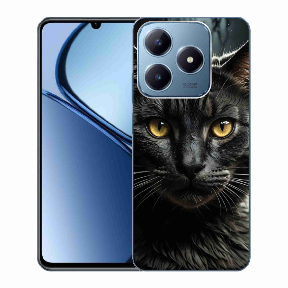 Gelový kryt mmCase na Realme C63 - kočičí pohled 3