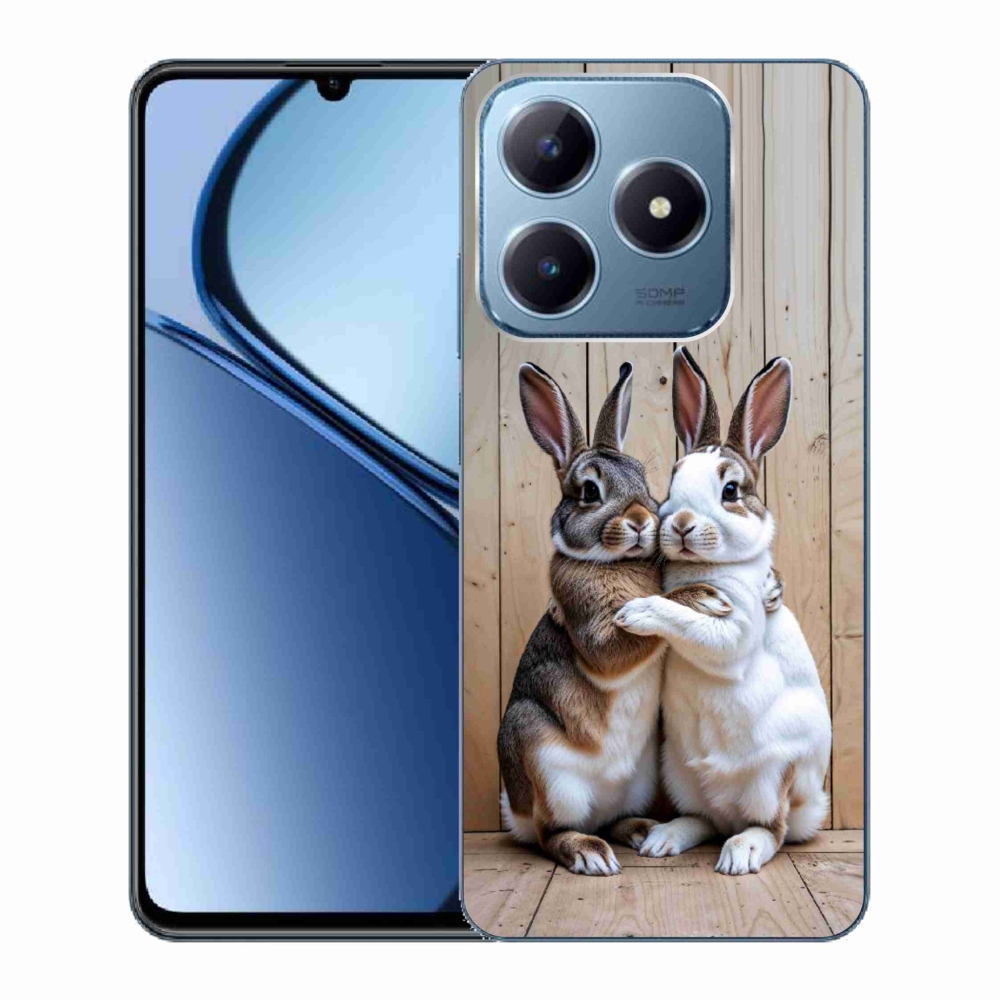 Gelový kryt mmCase na Realme C63 - králičí pár
