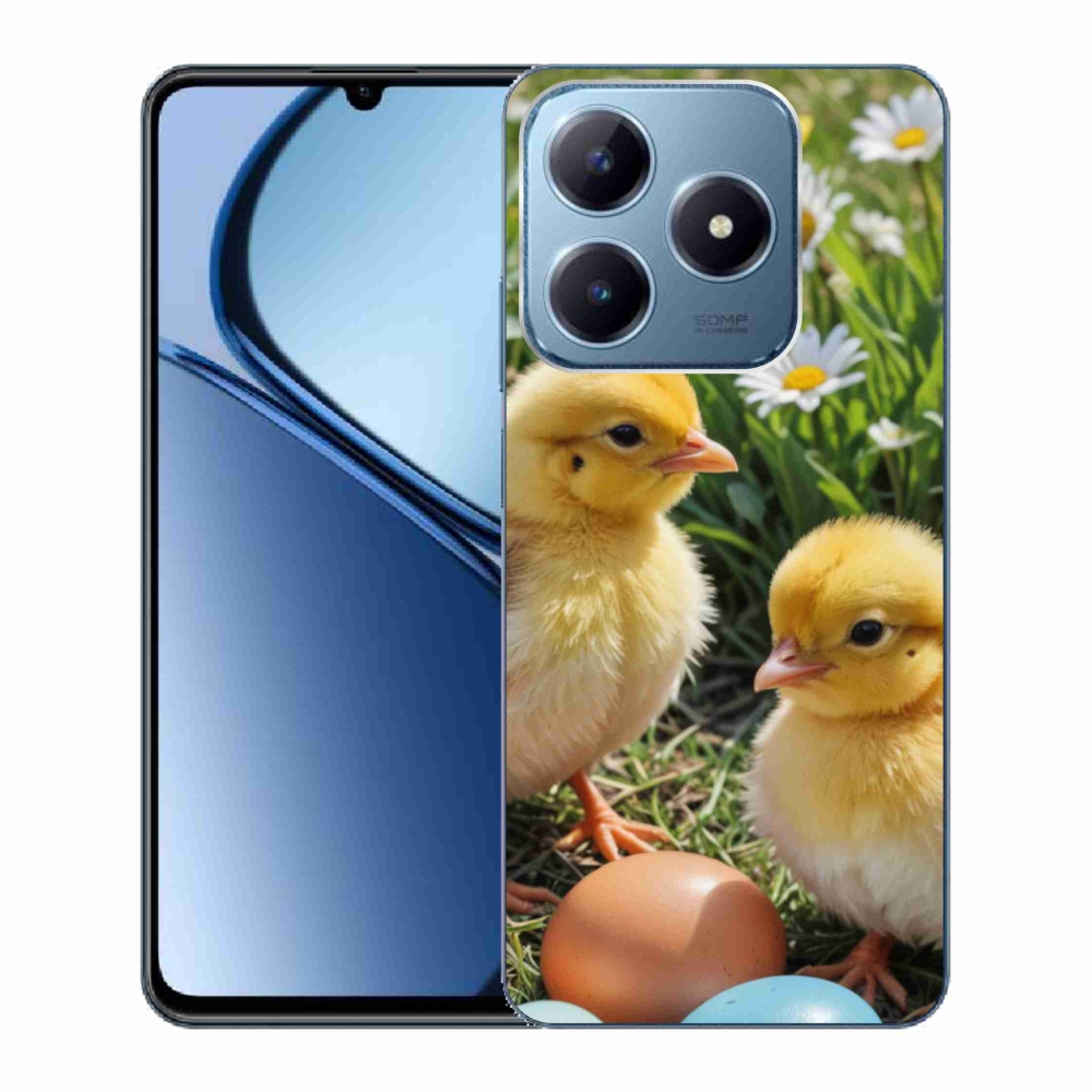 Gelový kryt mmCase na Realme C63 - kuřátka