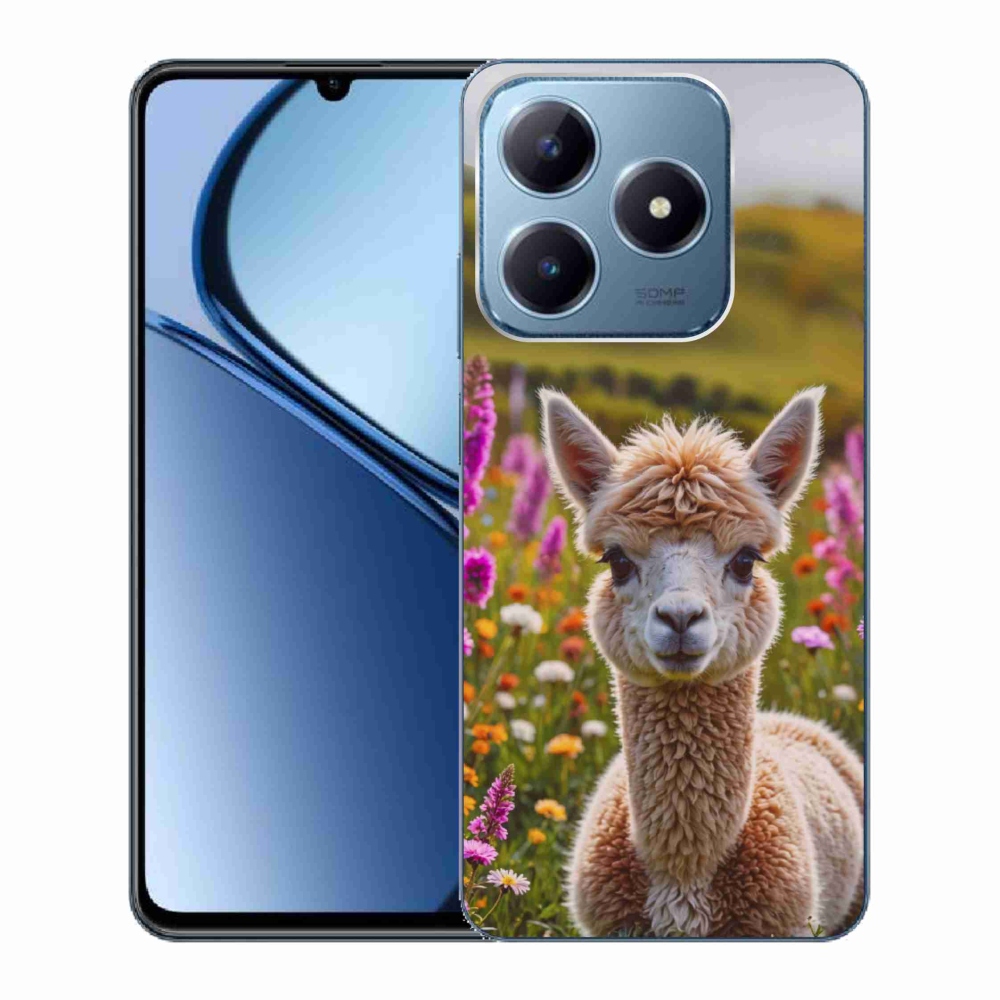 Gelový kryt mmCase na Realme C63 - lama na louce