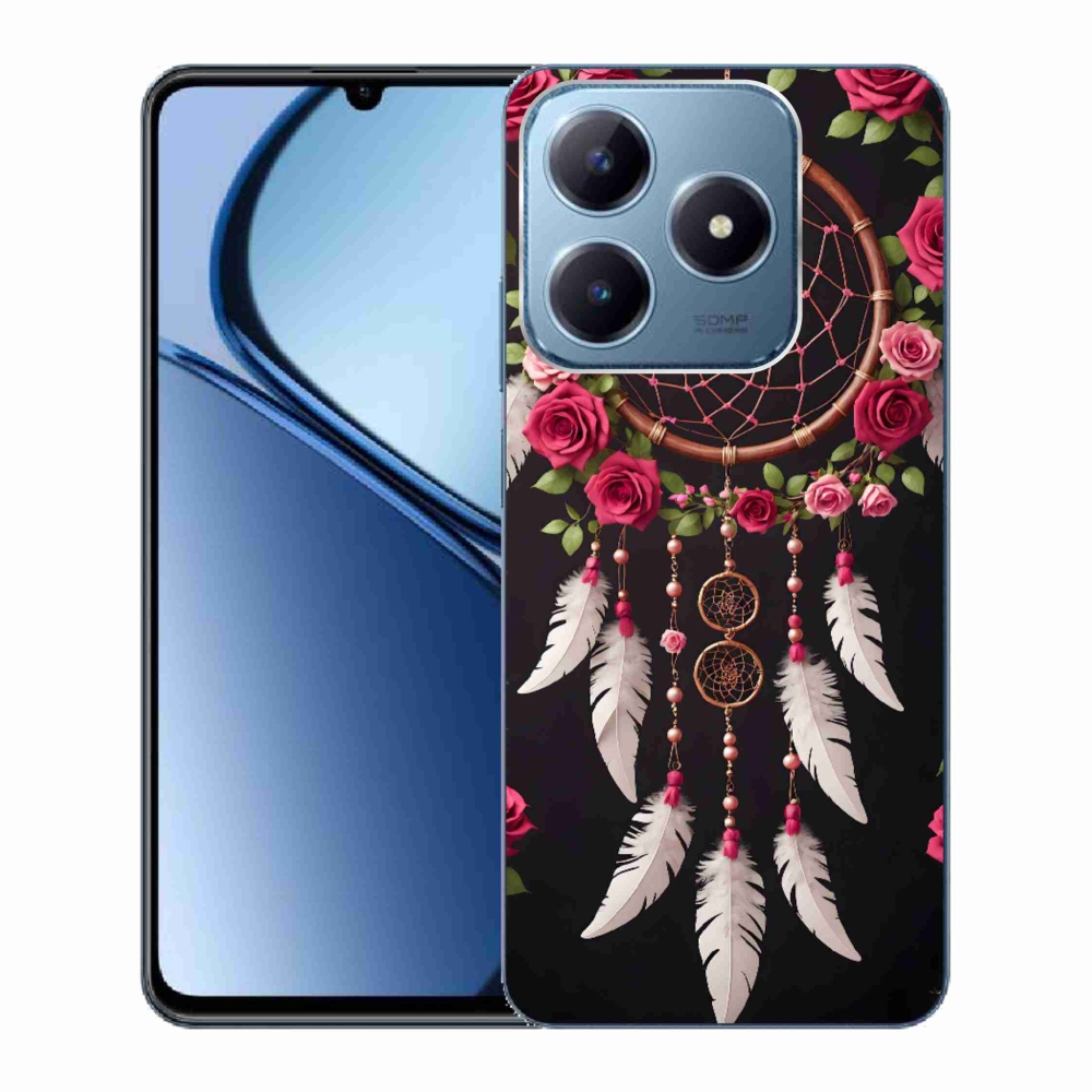 Gelový kryt mmCase na Realme C63 - lapač snů s růžemi