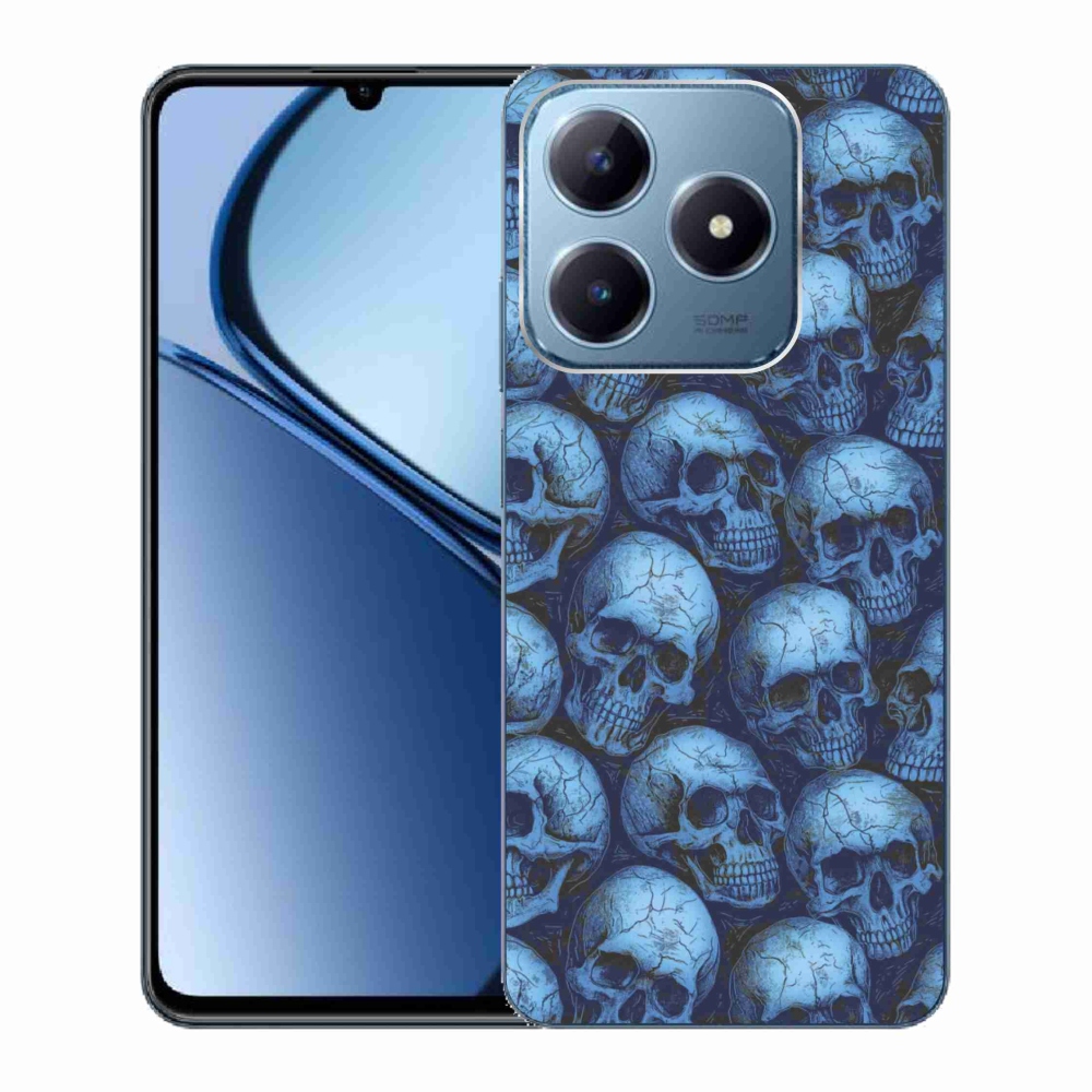 Gelový kryt mmCase na Realme C63 - lebky