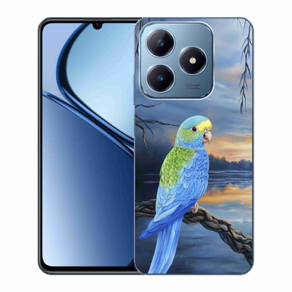 Gelový kryt mmCase na Realme C63 - modrý papoušek