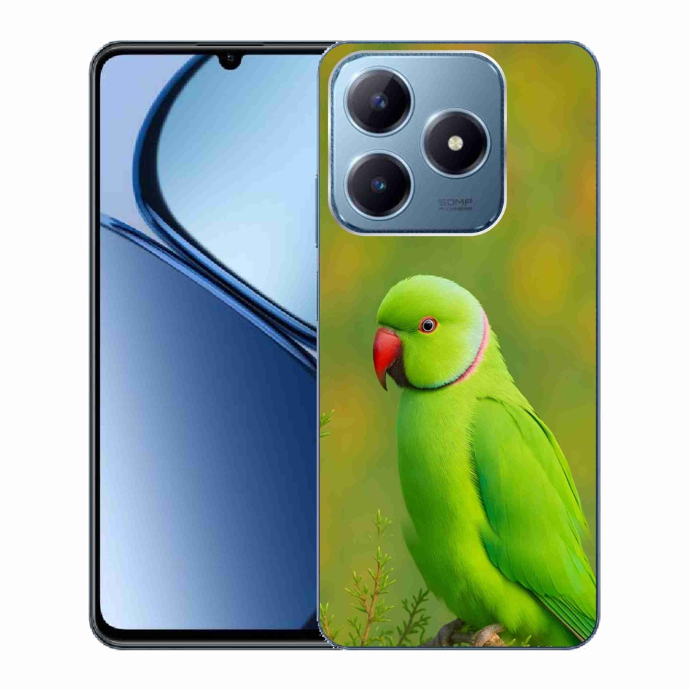 Gelový kryt mmCase na Realme C63 - papoušek alexandr 2