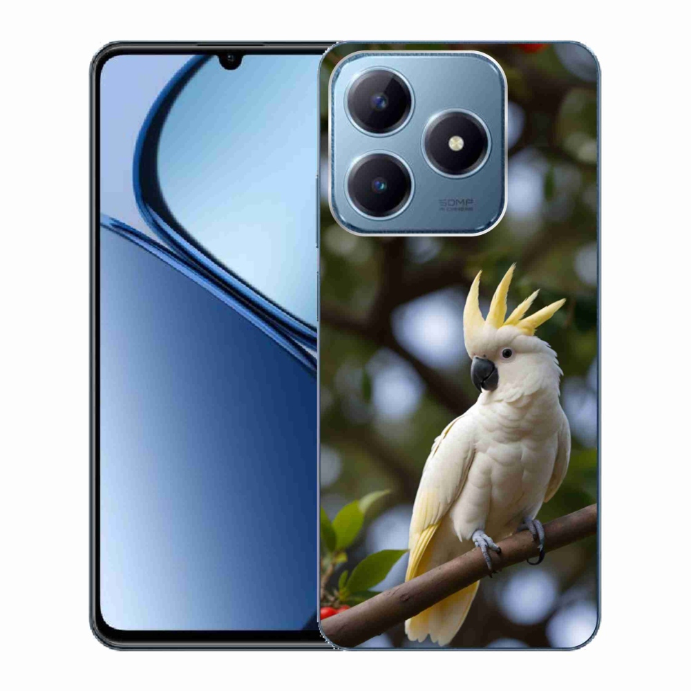 Gelový kryt mmCase na Realme C63 - papoušek kakadu 3