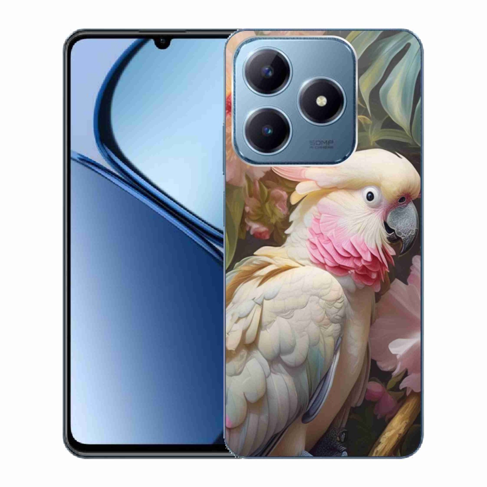 Gelový kryt mmCase na Realme C63 - papoušek kakadu růžový 2