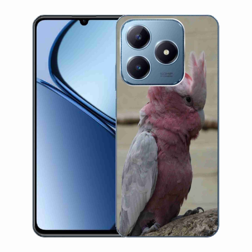 Gelový kryt mmCase na Realme C63 - papoušek kakadu růžový