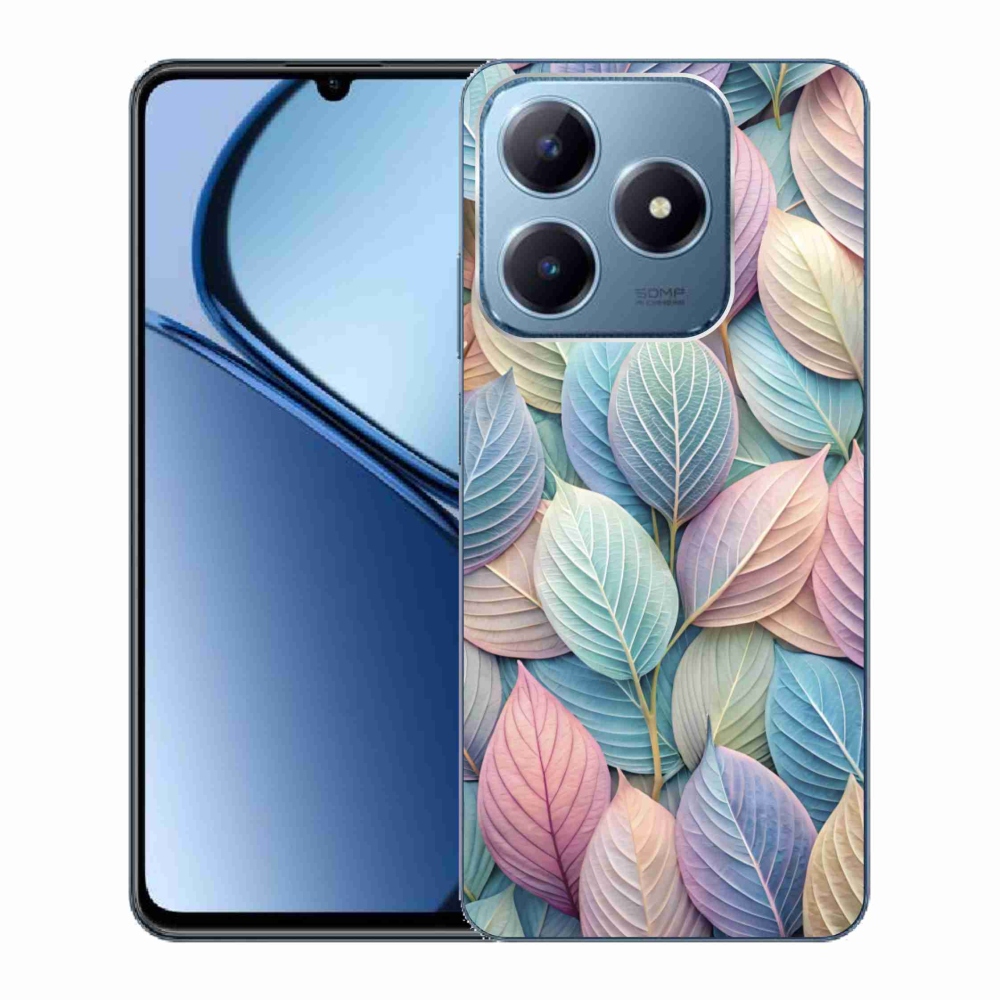 Gelový kryt mmCase na Realme C63 - pastelové listy