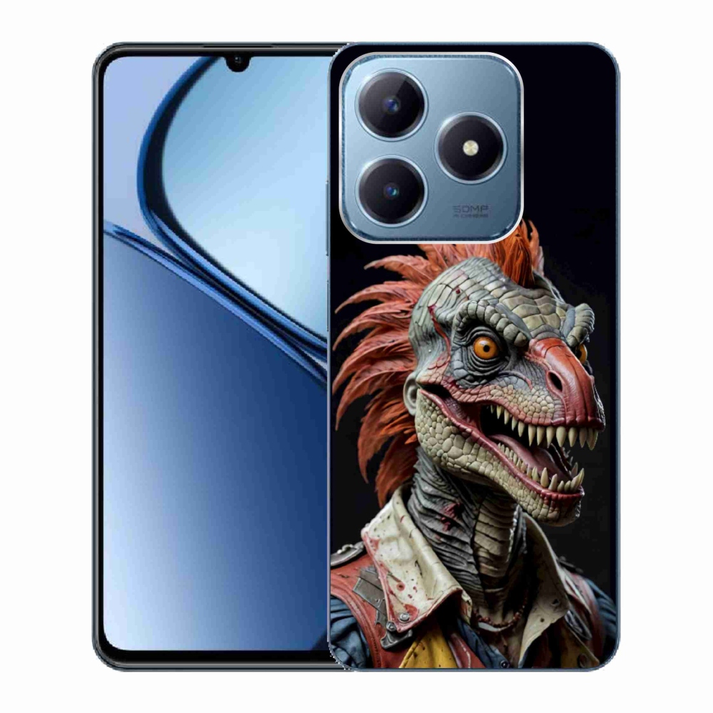 Gelový kryt mmCase na Realme C63 - punk dinosaurus