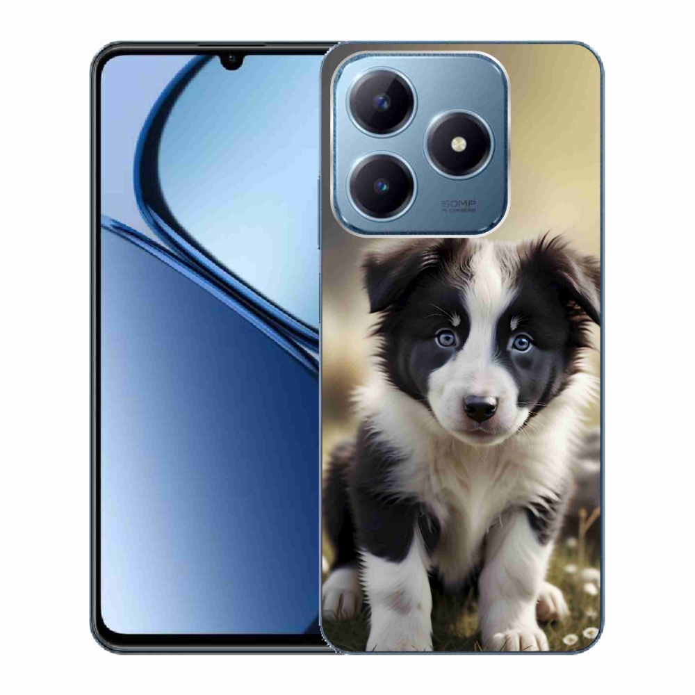 Gelový kryt mmCase na Realme C63 - roztomilá border kolie