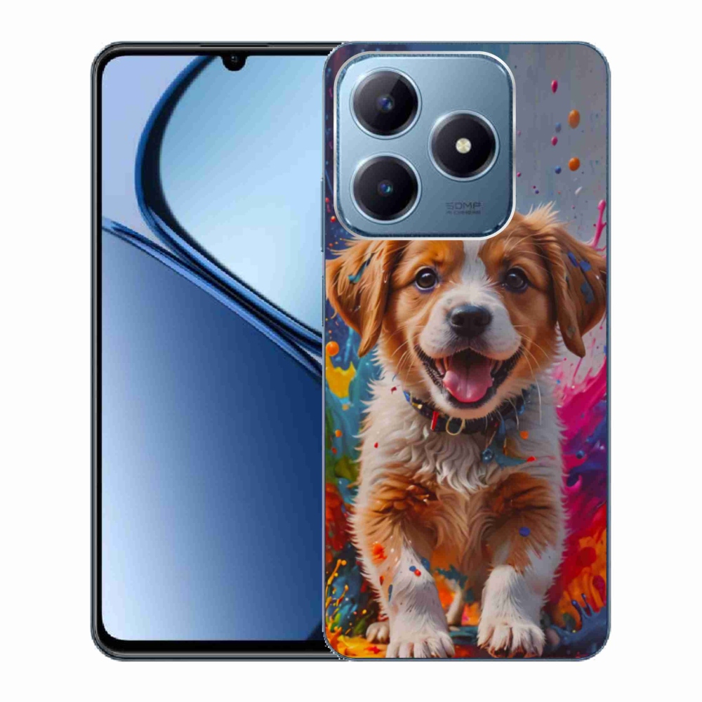 Gelový kryt mmCase na Realme C63 - roztomilé štěně 3