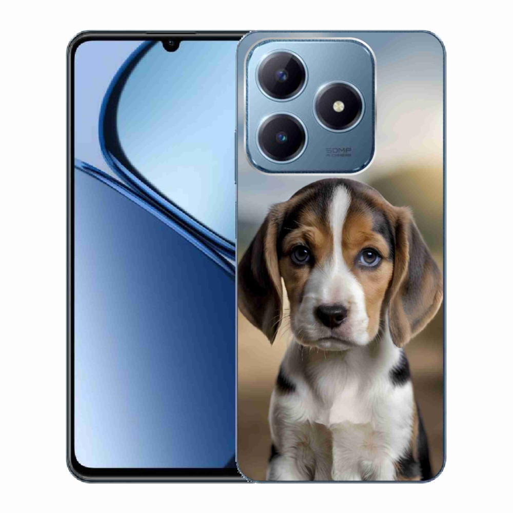 Gelový kryt mmCase na Realme C63 - roztomilý bígl