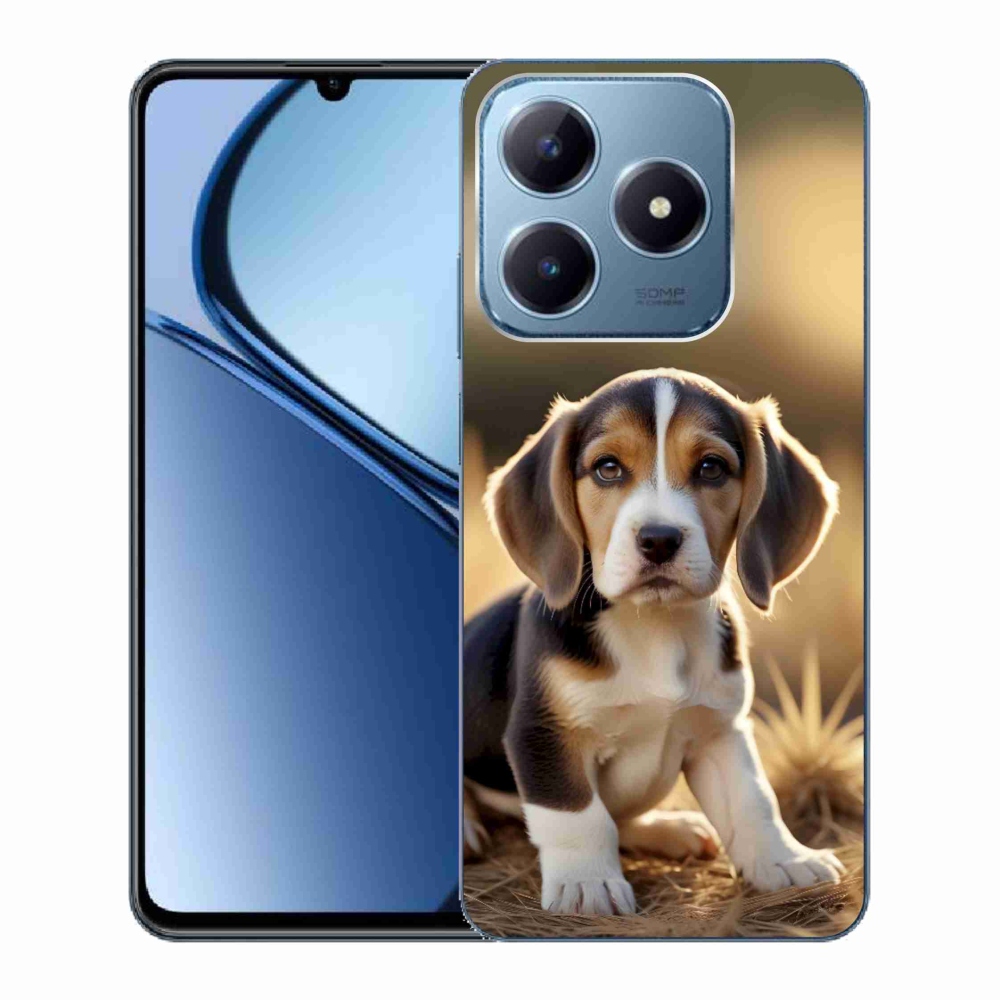 Gelový kryt mmCase na Realme C63 - roztomilý bígl