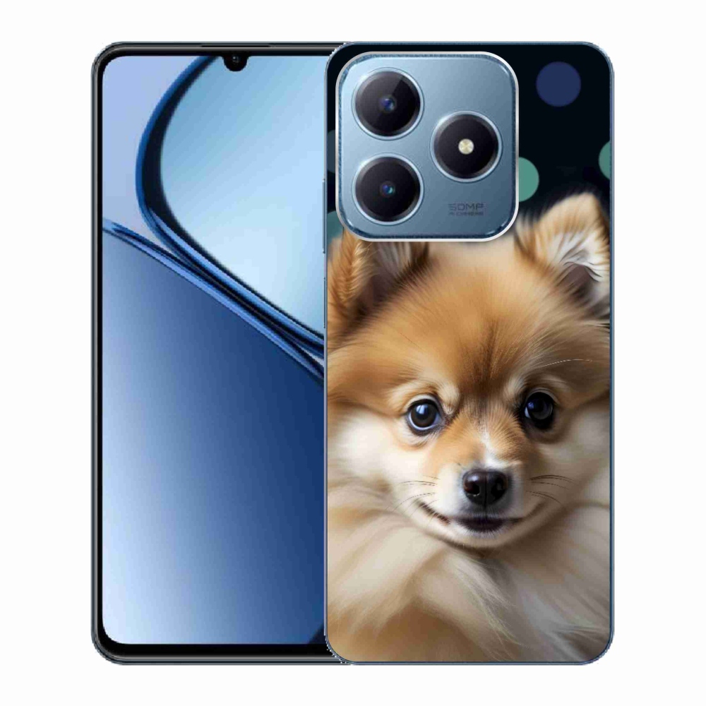 Gelový kryt mmCase na Realme C63 - roztomilý pomeranian