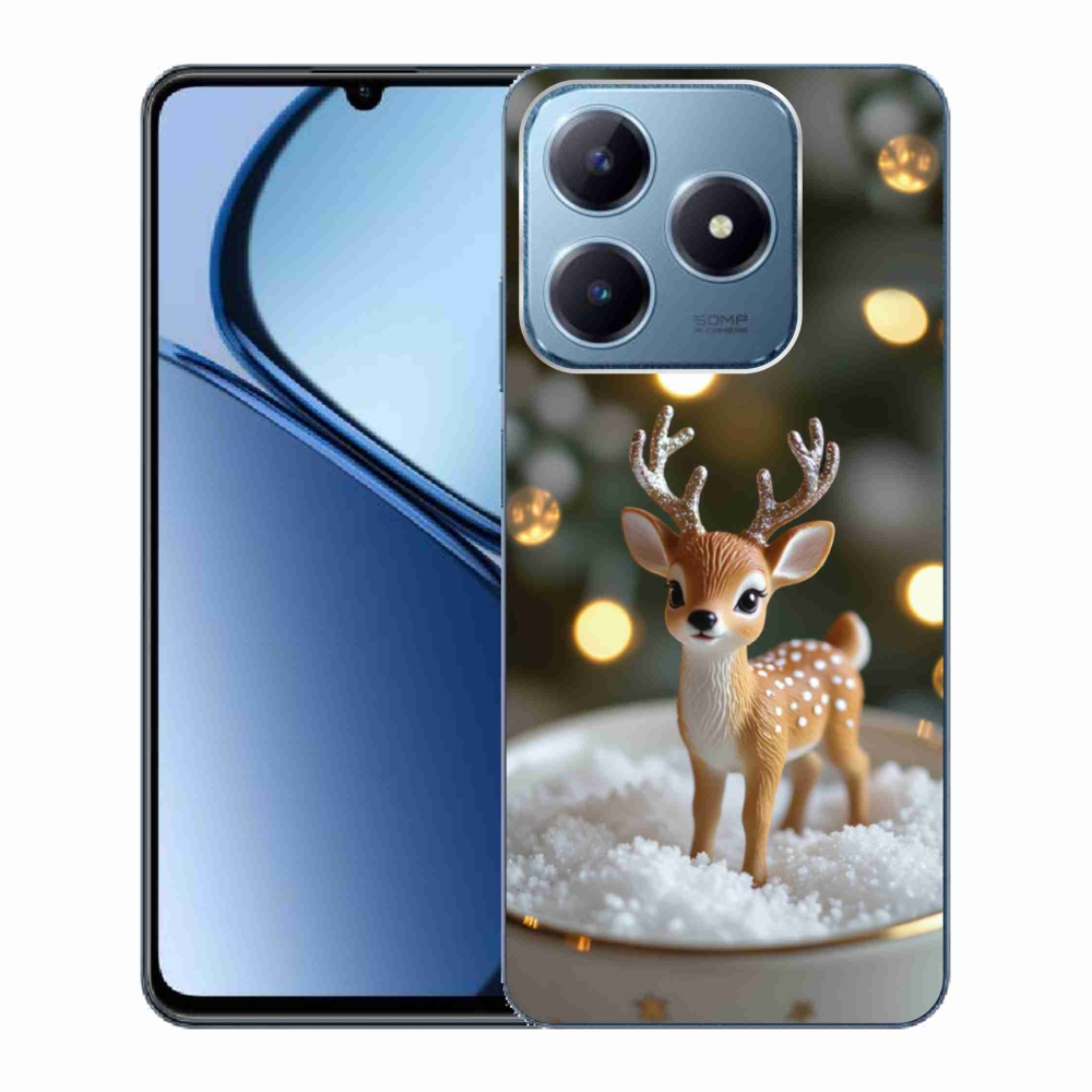 Gelový kryt mmCase na Realme C63 - roztomilý vánoční jelen