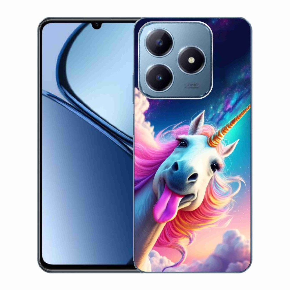 Gelový kryt mmCase na Realme C63 - šílený jednorožec