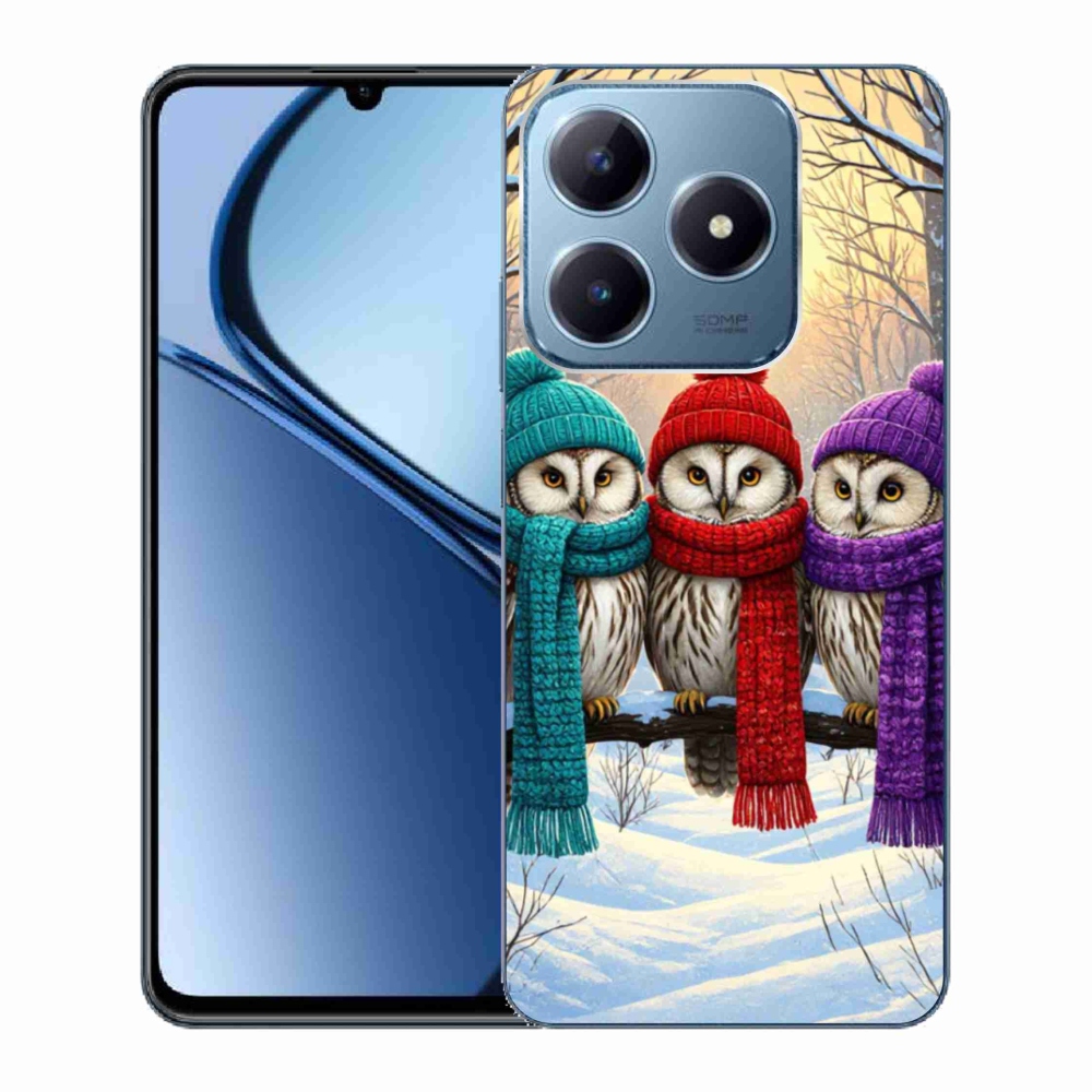 Gelový kryt mmCase na Realme C63 - soví přátelé