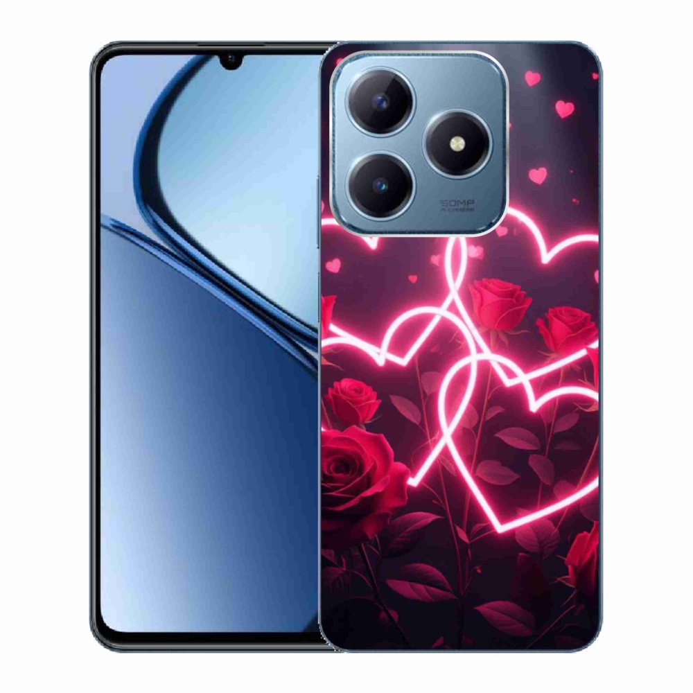 Gelový kryt mmCase na Realme C63 - srdce lásky
