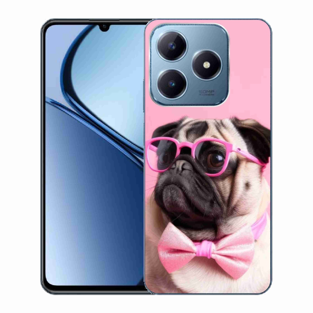 Gelový kryt mmCase na Realme C63 - stylový mops
