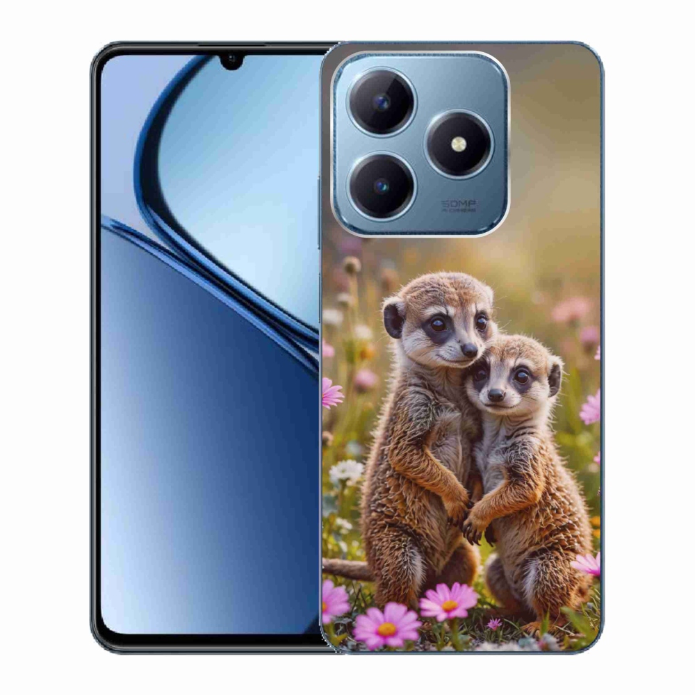 Gelový kryt mmCase na Realme C63 - surikatí duo