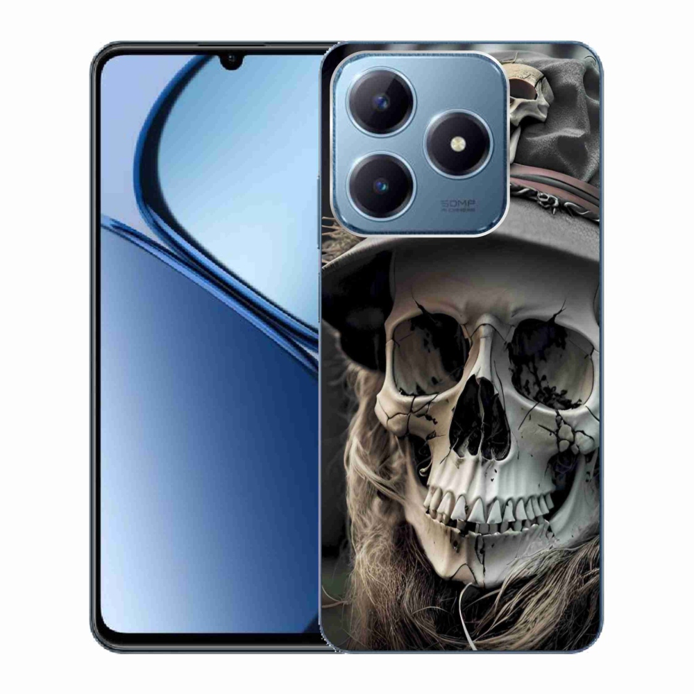 Gelový kryt mmCase na Realme C63 - temná lebka