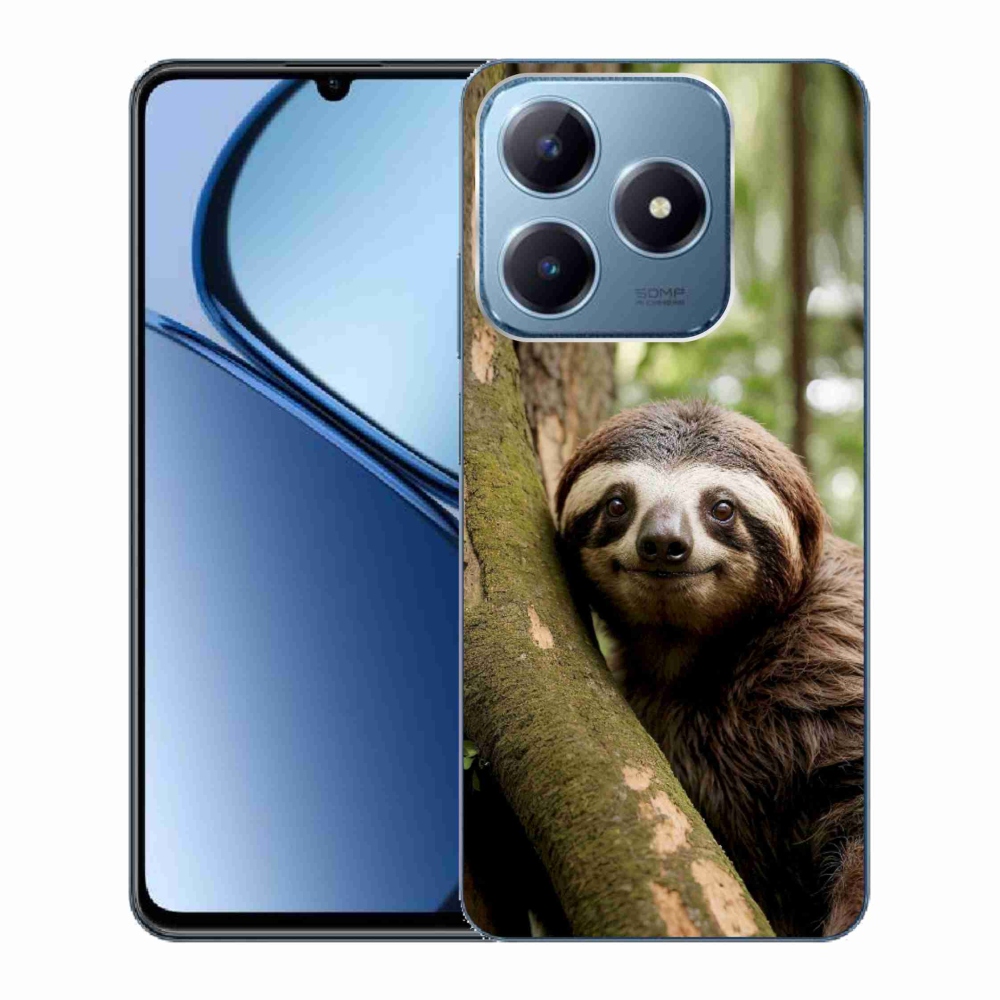 Gelový kryt mmCase na Realme C63 - usměvavý lenochod