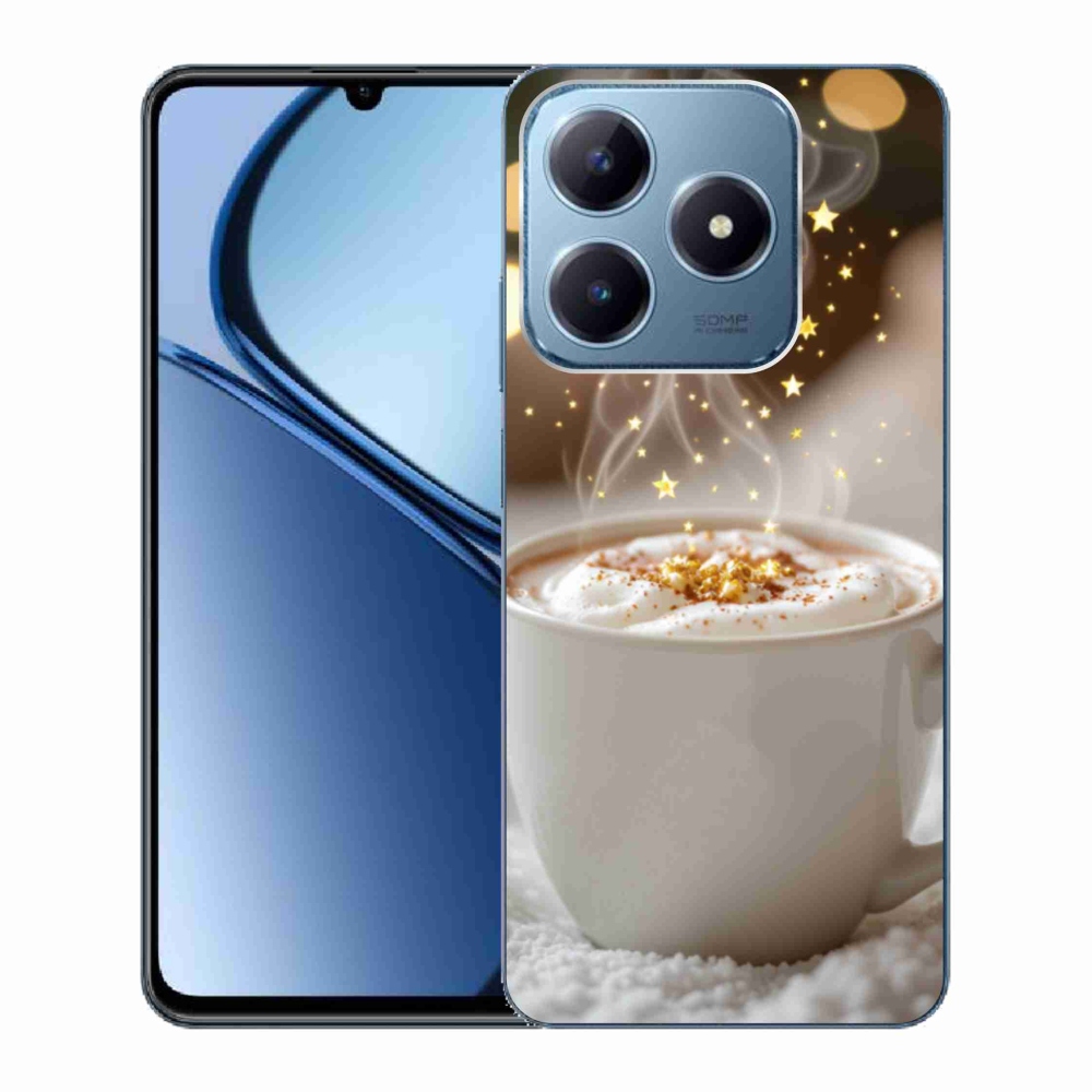 Gelový kryt mmCase na Realme C63 - vánoční horký nápoj