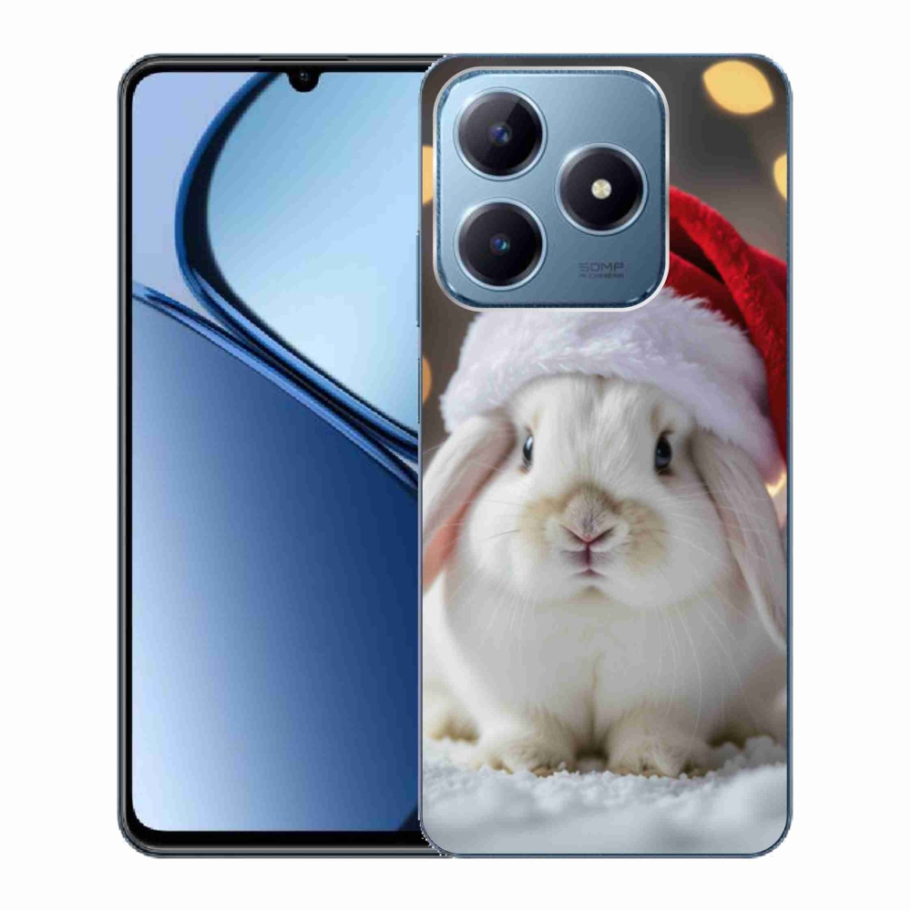 Gelový kryt mmCase na Realme C63 - vánoční králík