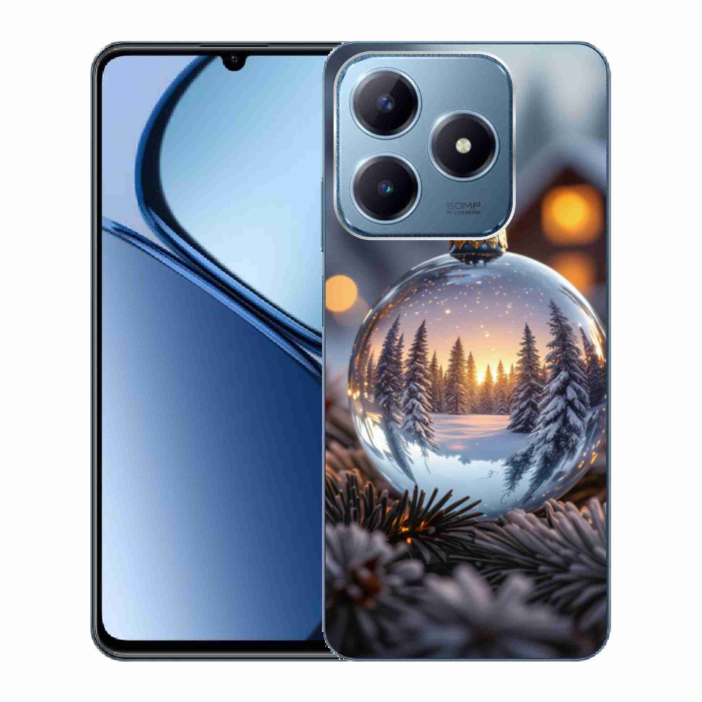 Gelový kryt mmCase na Realme C63 - vánoční ozdoba