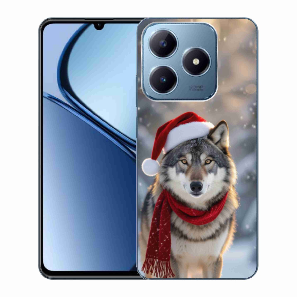Gelový kryt mmCase na Realme C63 - vánoční vlk