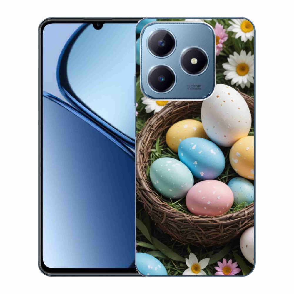 Gelový kryt mmCase na Realme C63 - velikonoční vajíčka 2