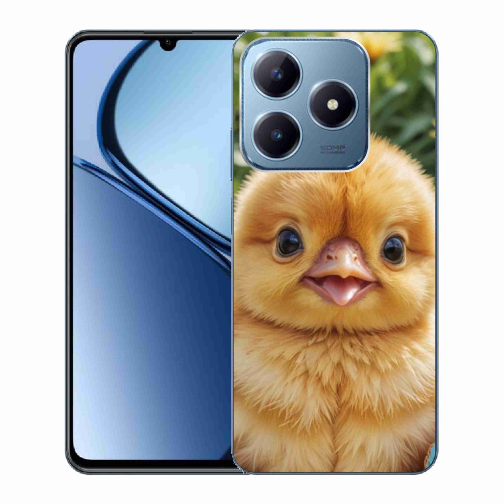 Gelový kryt mmCase na Realme C63 - veselé kuřátko