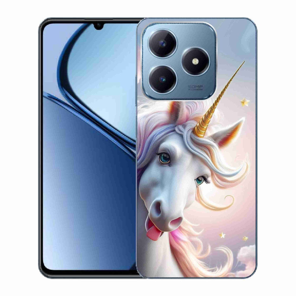 Gelový kryt mmCase na Realme C63 - veselý jednorožec