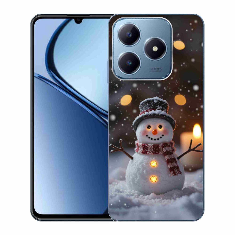 Gelový kryt mmCase na Realme C63 - veselý sněhulák